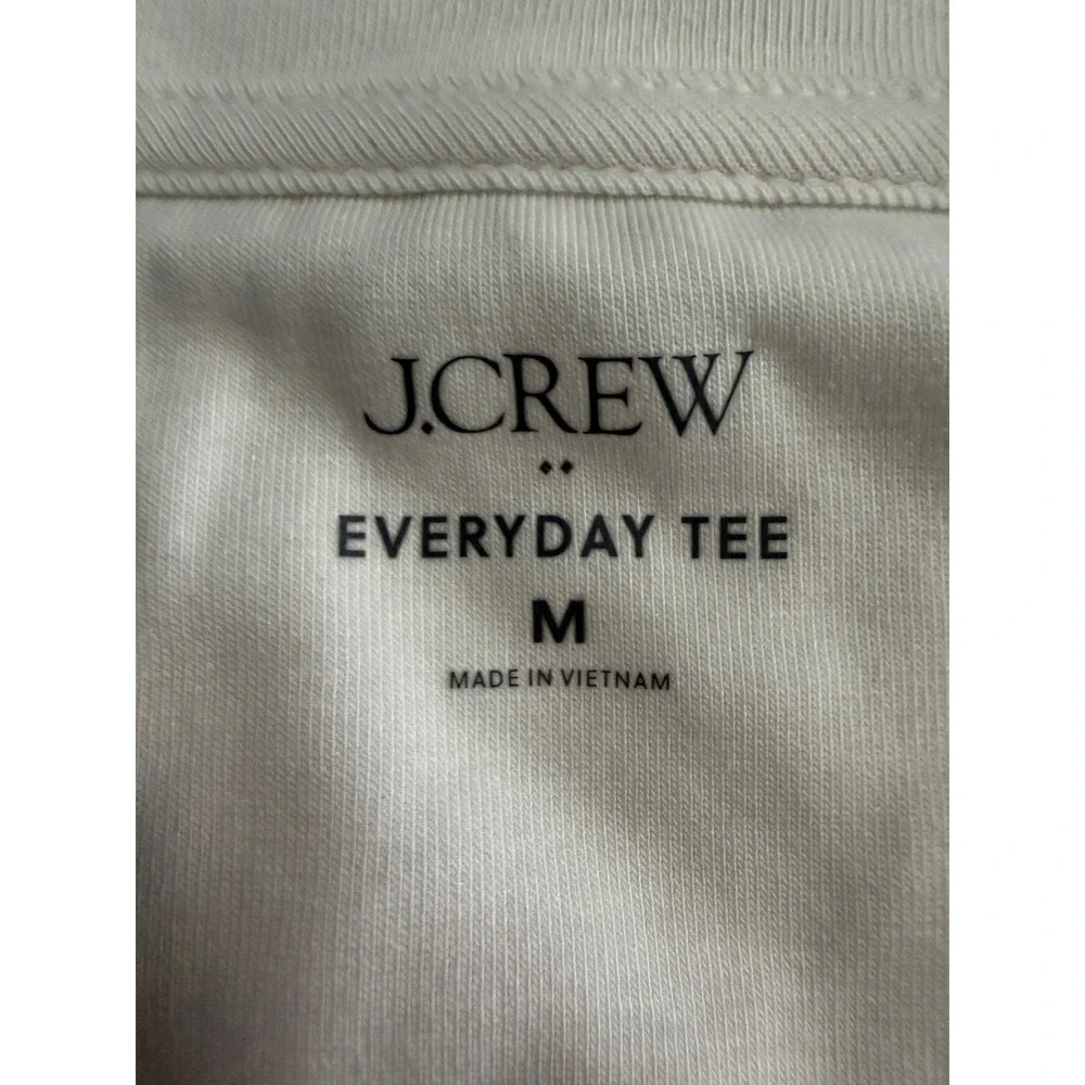J. Crew Scoopneck Everyday Tee White 100% Cotton Knit M